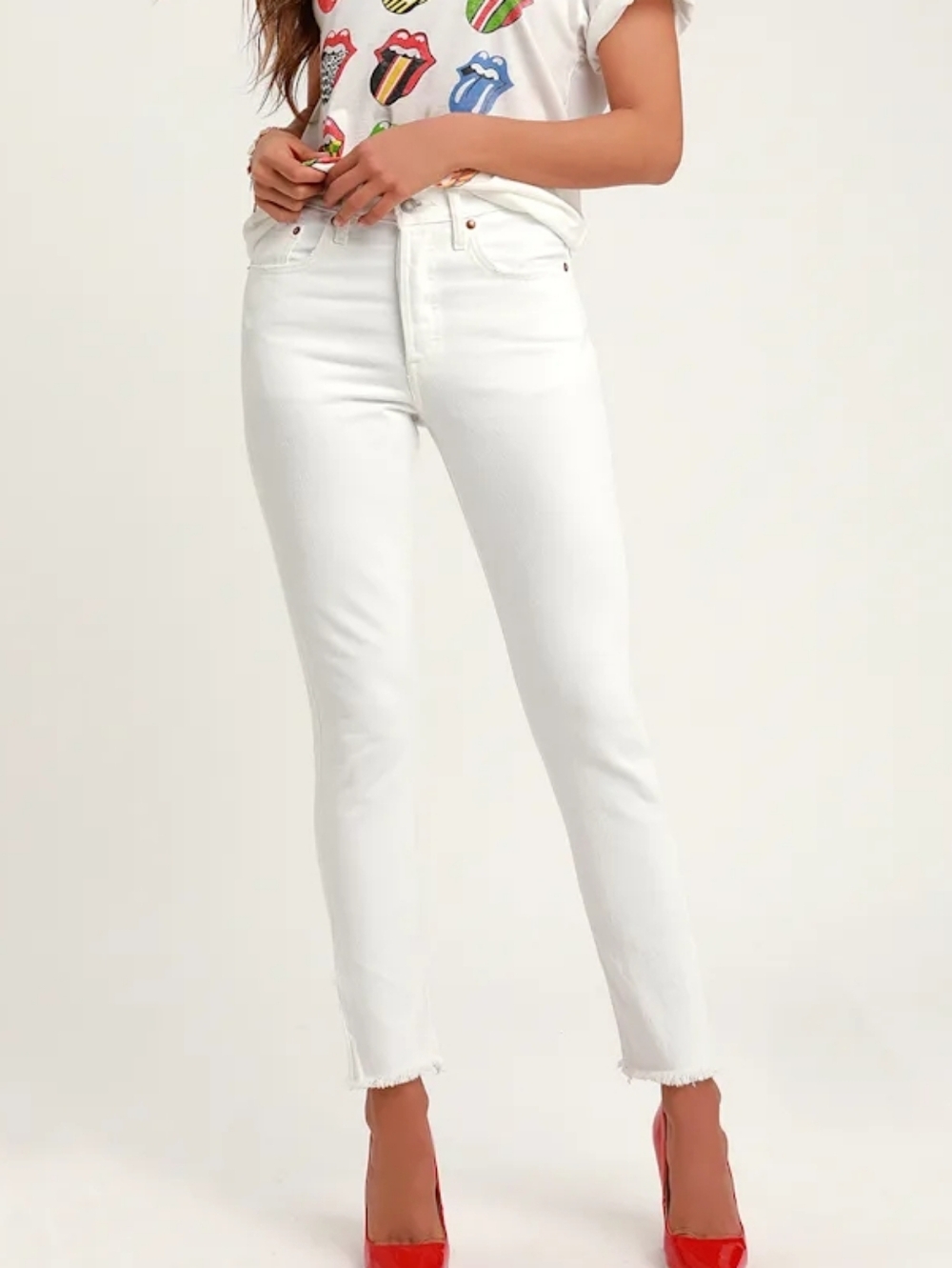 Levi's 501 High Rise Skinny In Cloud Over Sz 28 Nwt